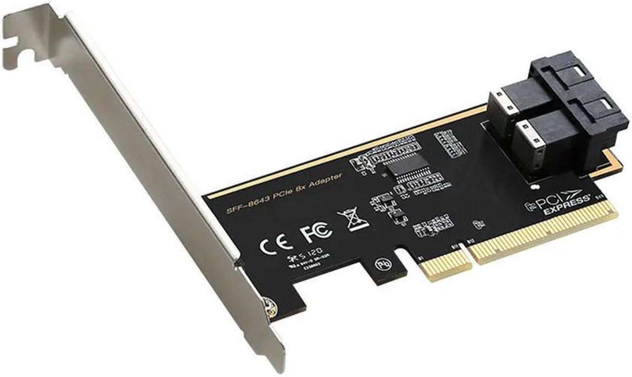 FOR PCIE 8X To 2 ports U.2 SFF-8643 dual NVMe ssd pci-e x8 converter card sff8643 U2 Adapter