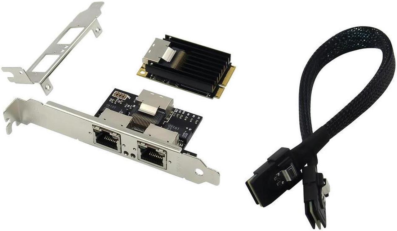 FOR mini PCIE Gigabit Ethernet electrical mini PCIe 2 Ports 1000M RJ45 LAN card Chipset 350AM2