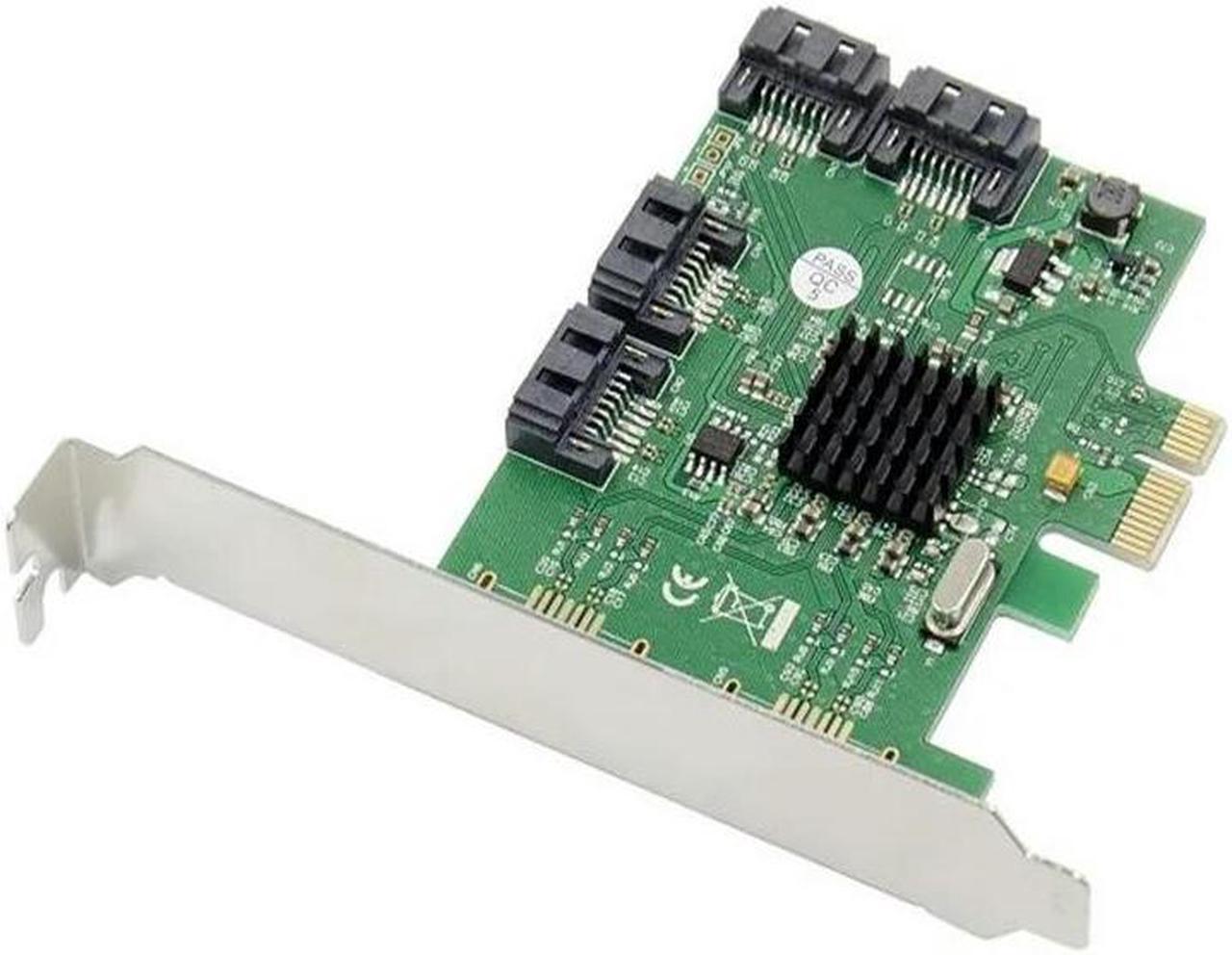 FOR PCI-e 4 Ports 6G SATA III 3.0 controller card 88SE9215 non pcie 2.0 x1 expansion card Low profile bracket