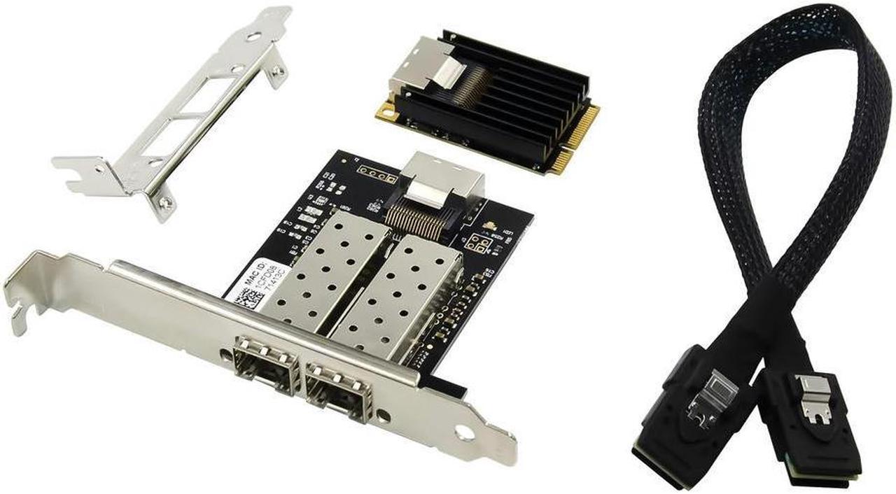 FOR MINI Pci-e to Dual port Gigabit Ethernet Server NIC 1000M mini PCIe SFP fiber 350AM2 Chipset