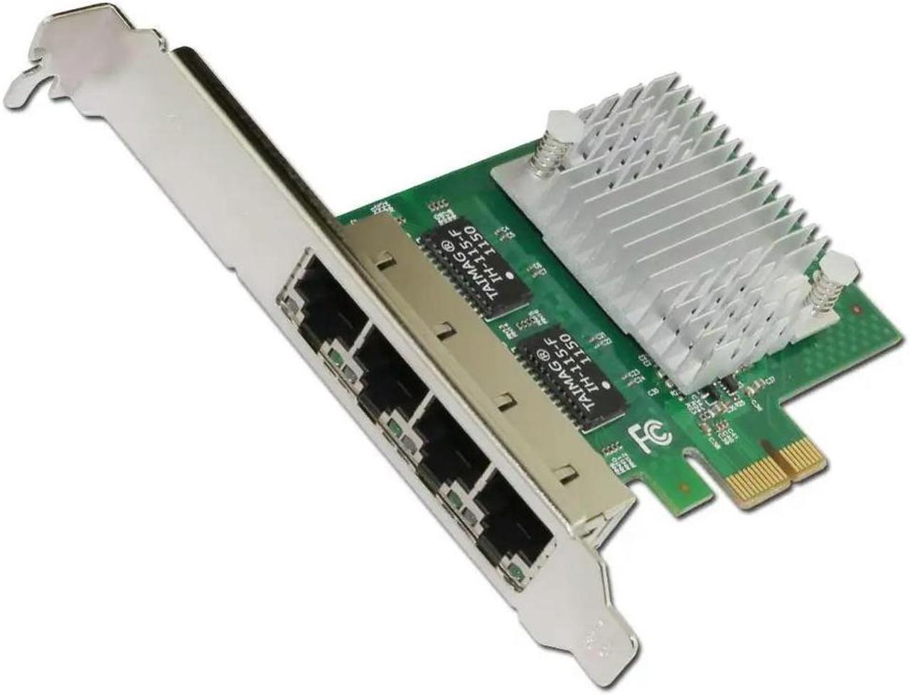 FOR E350T4 PCI-E X1 Quad Port 10/100/1000Mbps Gigabit Ethernet Server Adapter LAN I350-T4 NIC