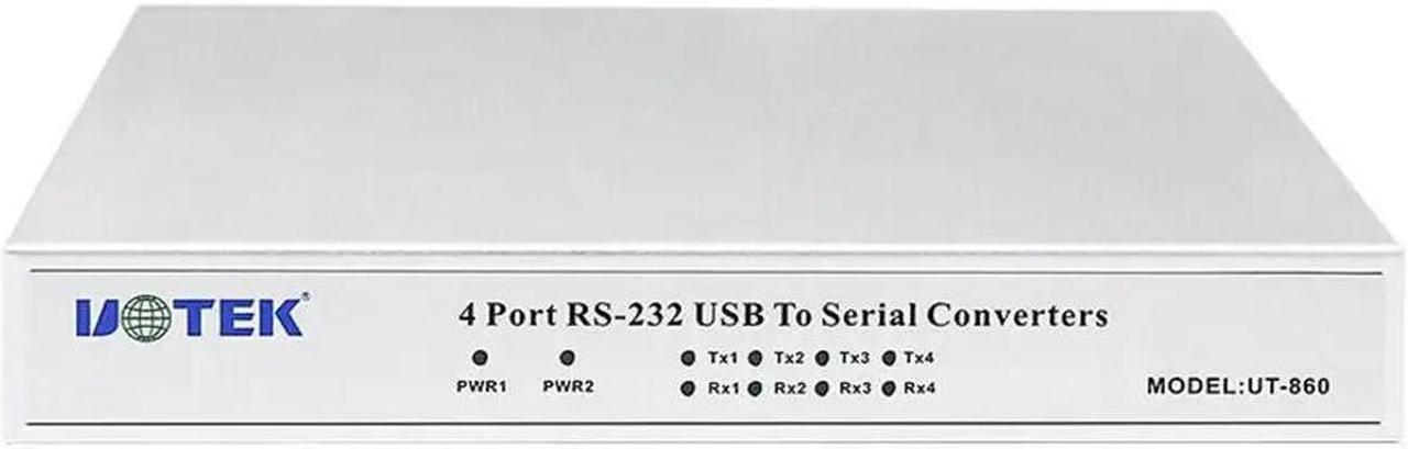 FOR UT-860 USB 2.0 to 4 Ports RS232 Adapter Convertor DB9 COM RS-232 Serial Port Multiplier USB2.0 TO RS232 HUB