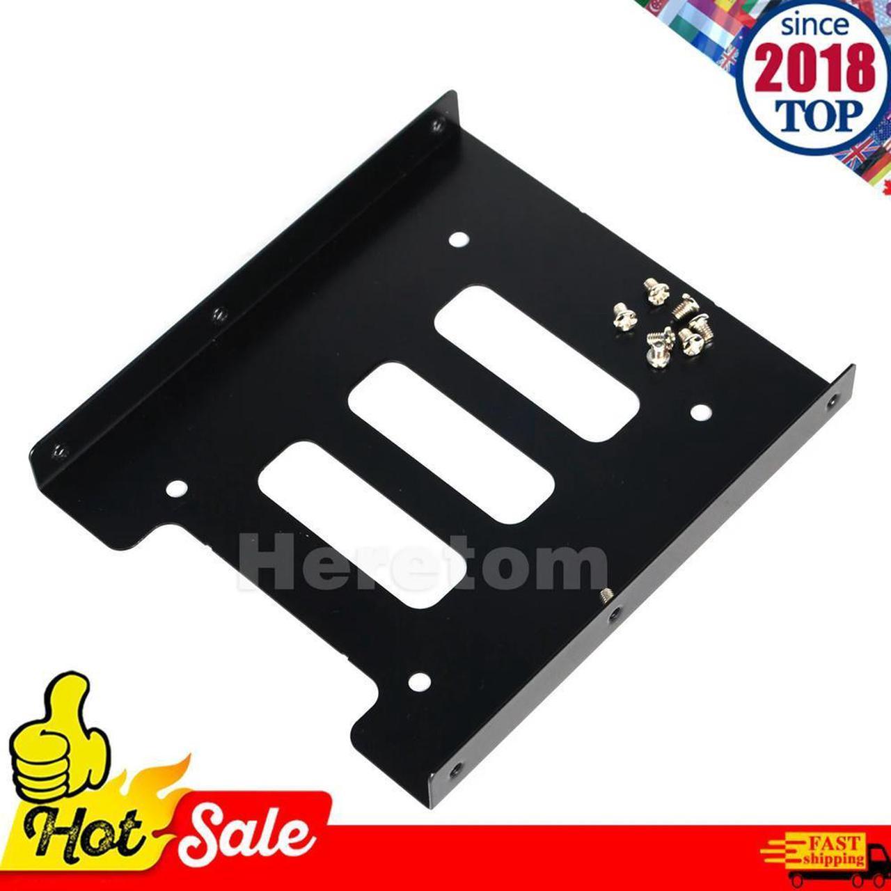 FOR 2.5 SSD HDD To 3.5 Metal Hard Drive Mounting Adapter Bracket Dock Holder For PC Hard Drive Enclosure Bracket Black