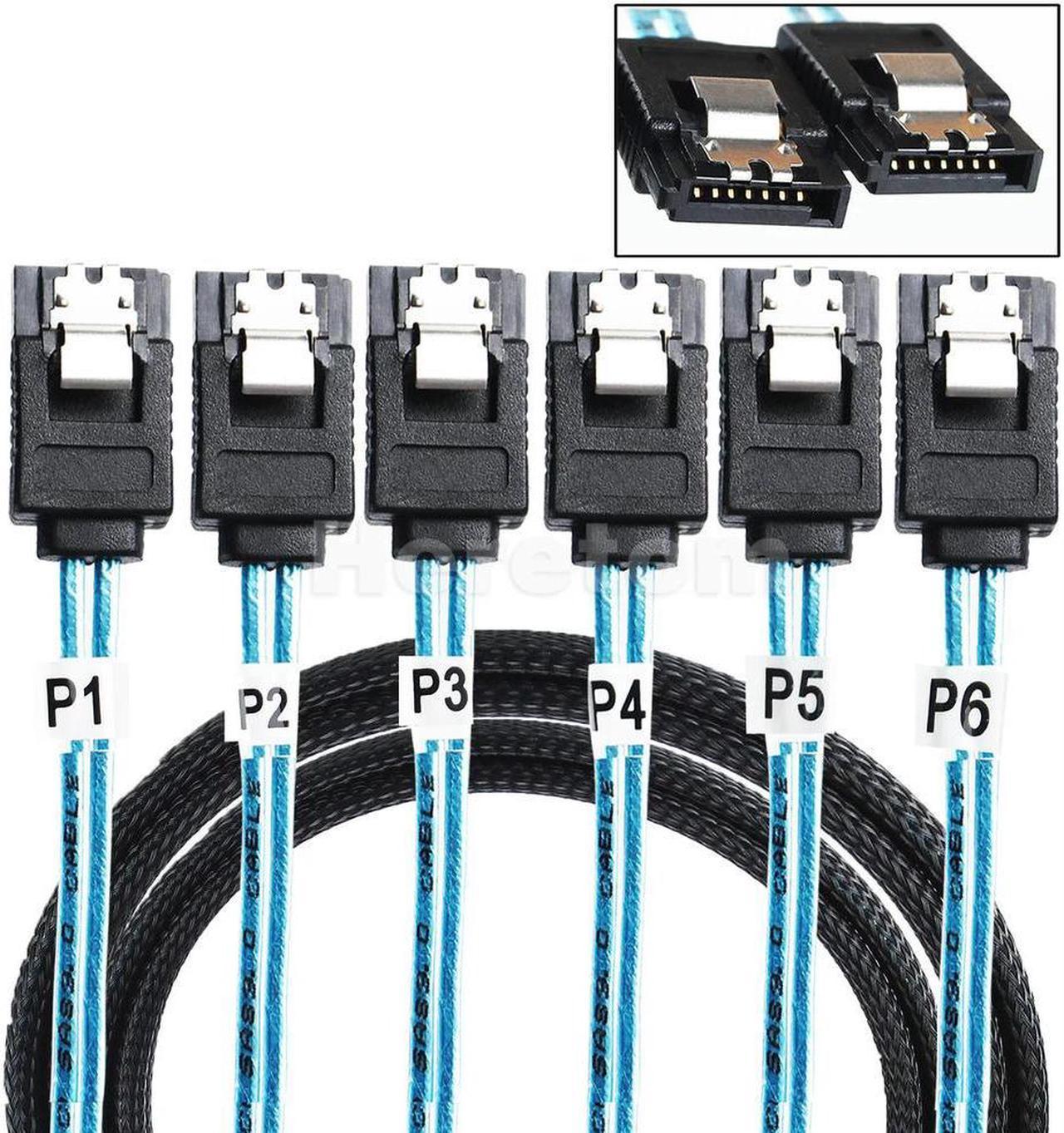 FOR SATA 3.0 III 6Gbps SAS Cable for Server SATA 7 Pin to SATA 7 Pin Data Cable Breakout Cable Hard Drive Splitter Cable