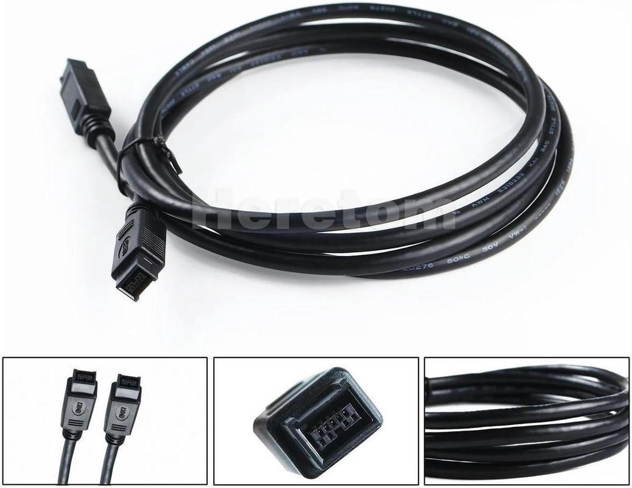 FOR 6FT 800 CABLE 9 PIN to 9 PIN IEEE 1394B 6' FT 9P-9P Male to Male 1394B