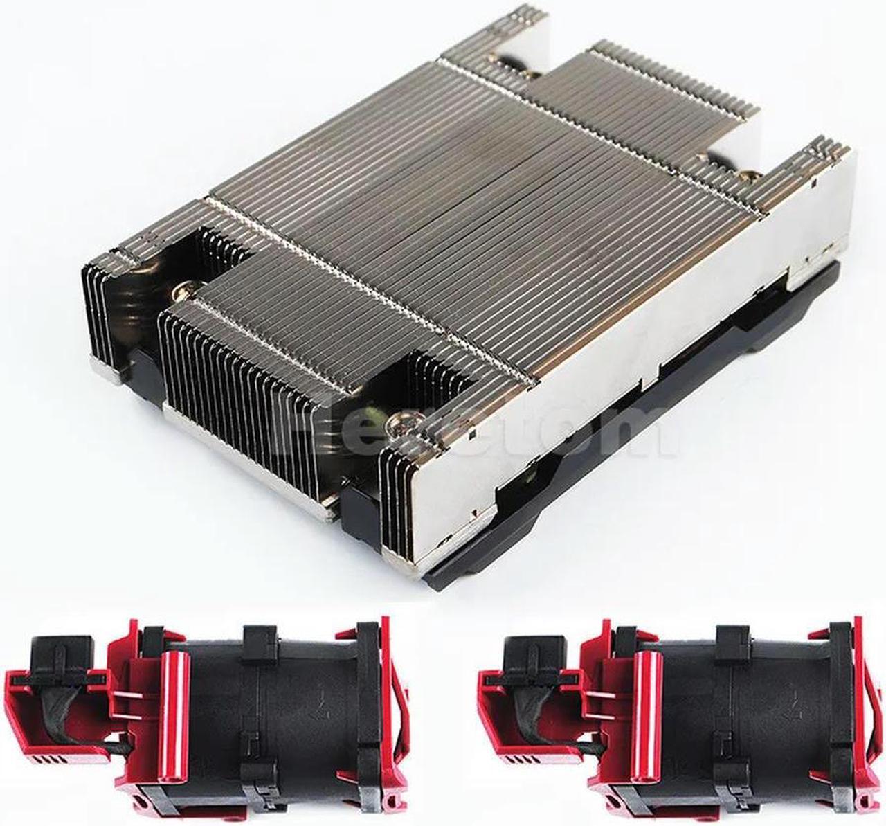 FOR 1pcs Heatsink 734042-001 775403-001 + 2pcs Fans 750688-001 792852-001 775415-001 For DL360 GEN9 G9 With Cage H72851