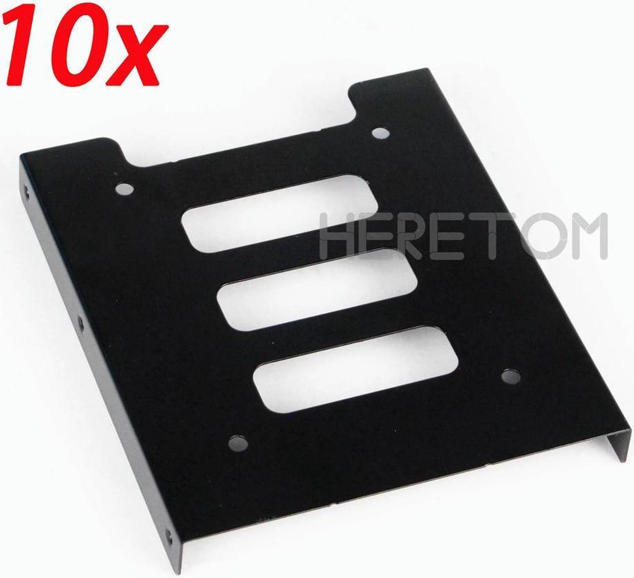 FOR 10Pcs Universal 2.5 To 3.5 inch SSD HDD Metal Mounting Adapter Bracket Dock For Desktop Laptop PC SSD HDD W/screws