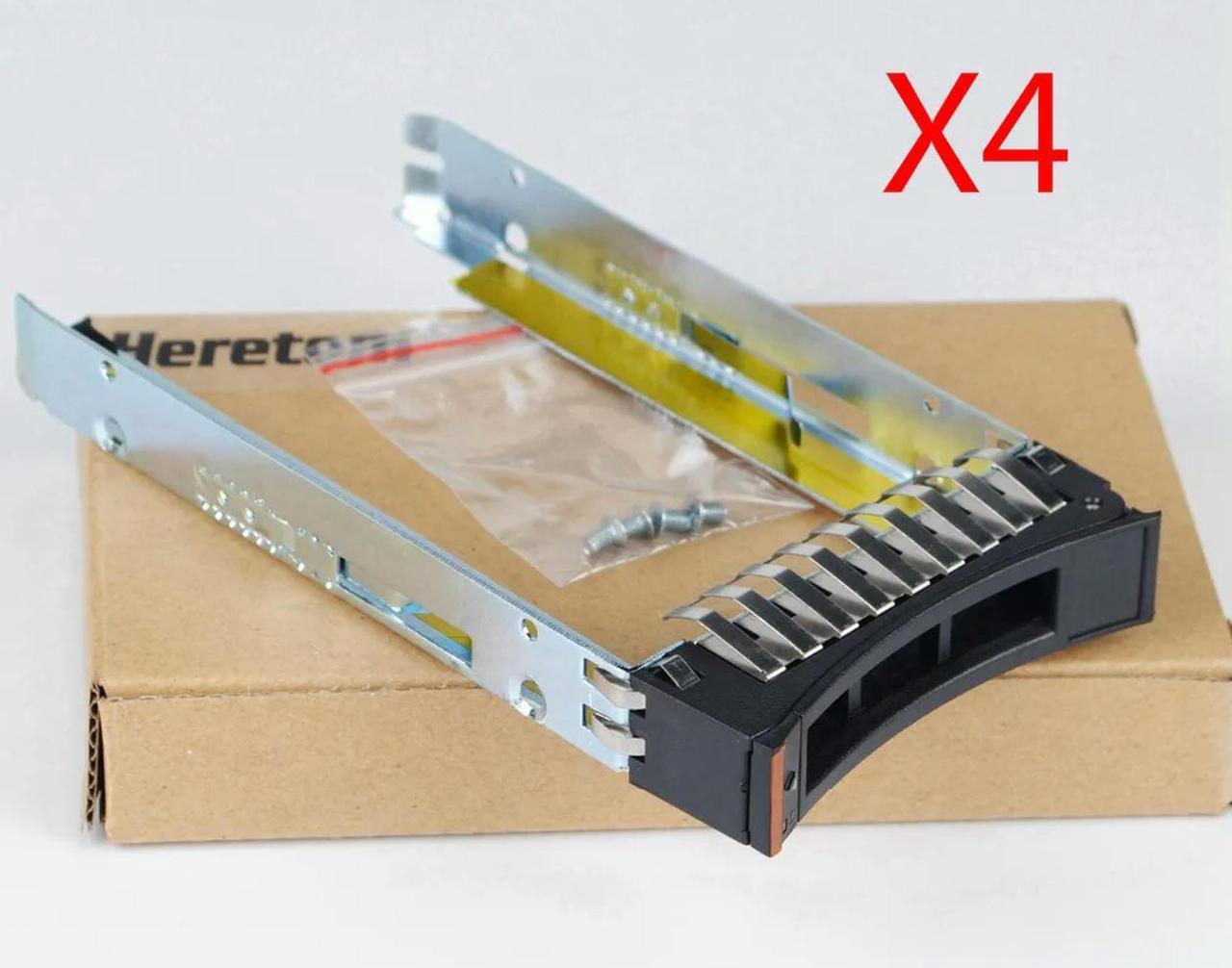 FOR 4PCS 2.5 SFF SAS/SATA/SSD Tray Bracket For x3650 x3550 x3500 x3400 M2 M3 M4 44T2216 W/Screws