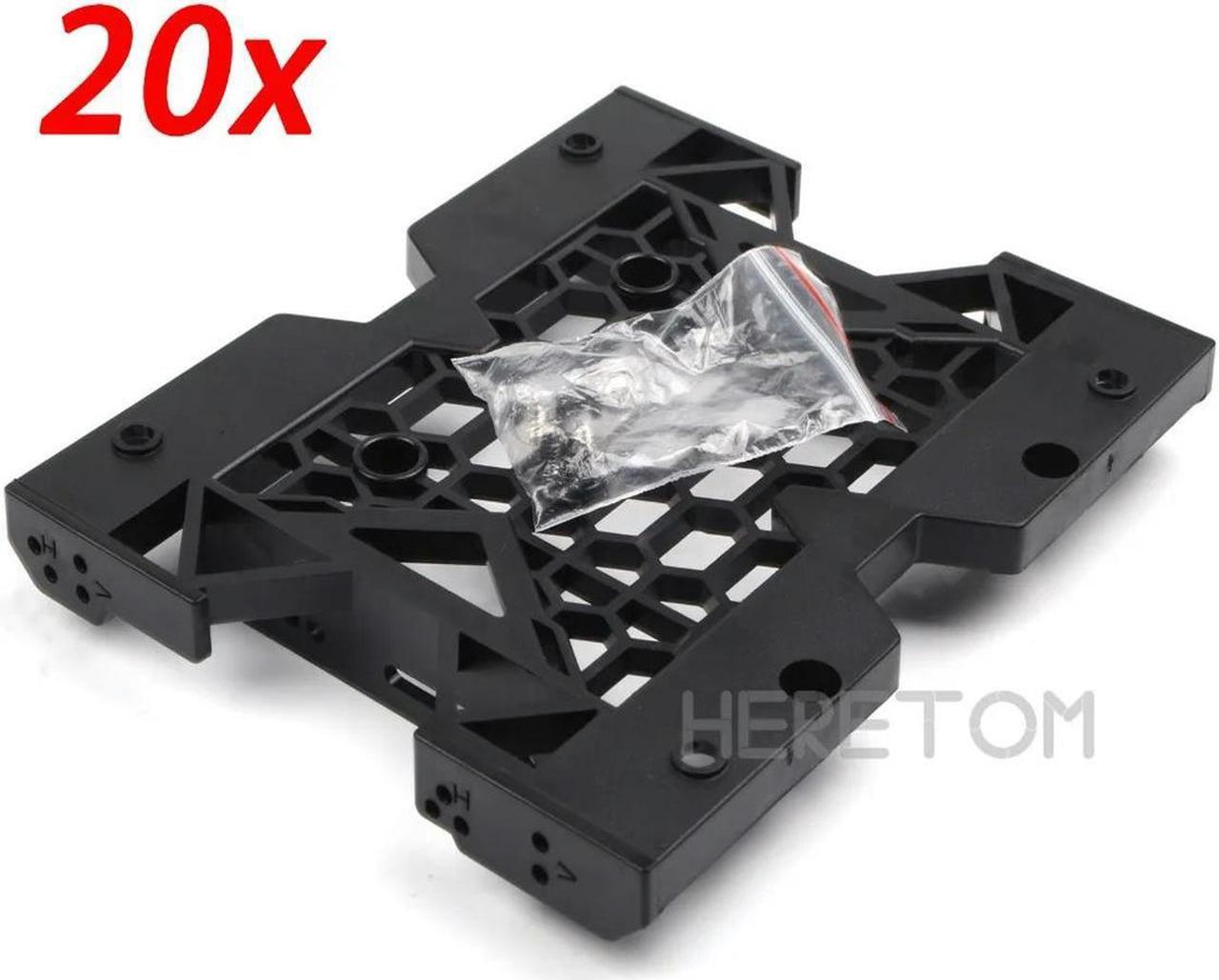 FOR 20pcs 5.25 To 3.5 2.5 Tray Bracket Mounting Cooling Fan HDD Adapter SSD Hard Drive W/Screws