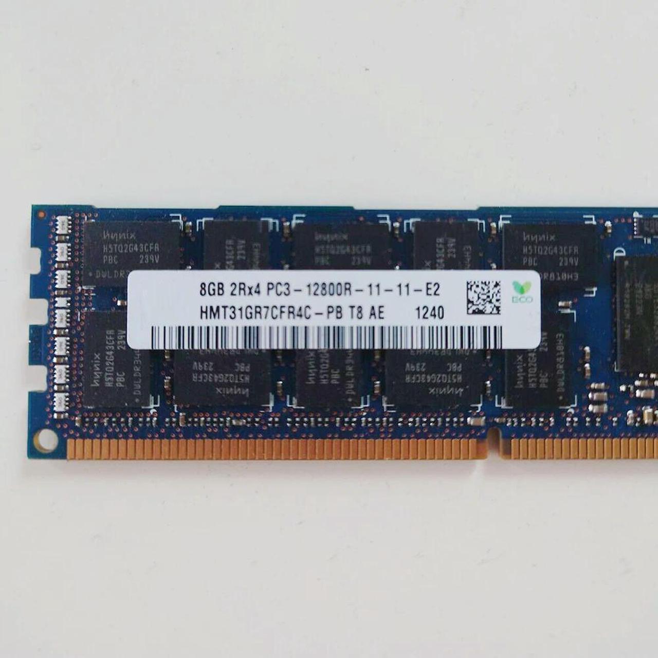 FOR 1Pcs 8GB 8G 2RX4 PC3-12800R 1600MHZ HMT31GR7CFR4C-PB DDR3 1600 Memory For RAM