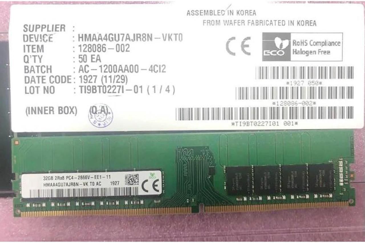 FOR 32GB 32G 2RX8 PC4-2666V DDR4 2666 ECC UDIMM For Memory