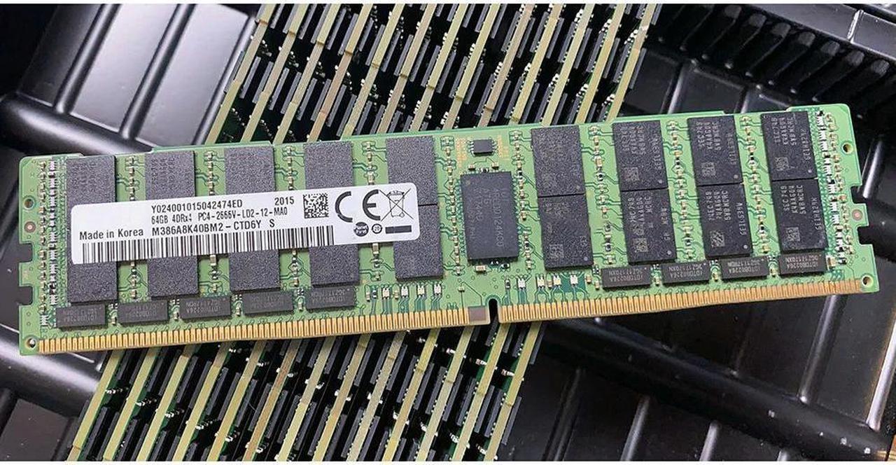 FOR 1Pcs M386A8K40BM2-CTD6Y For 64G 64GB 4DRx4 DDR4 2666 PC4-2666V ECC LRDIMM Server Memory