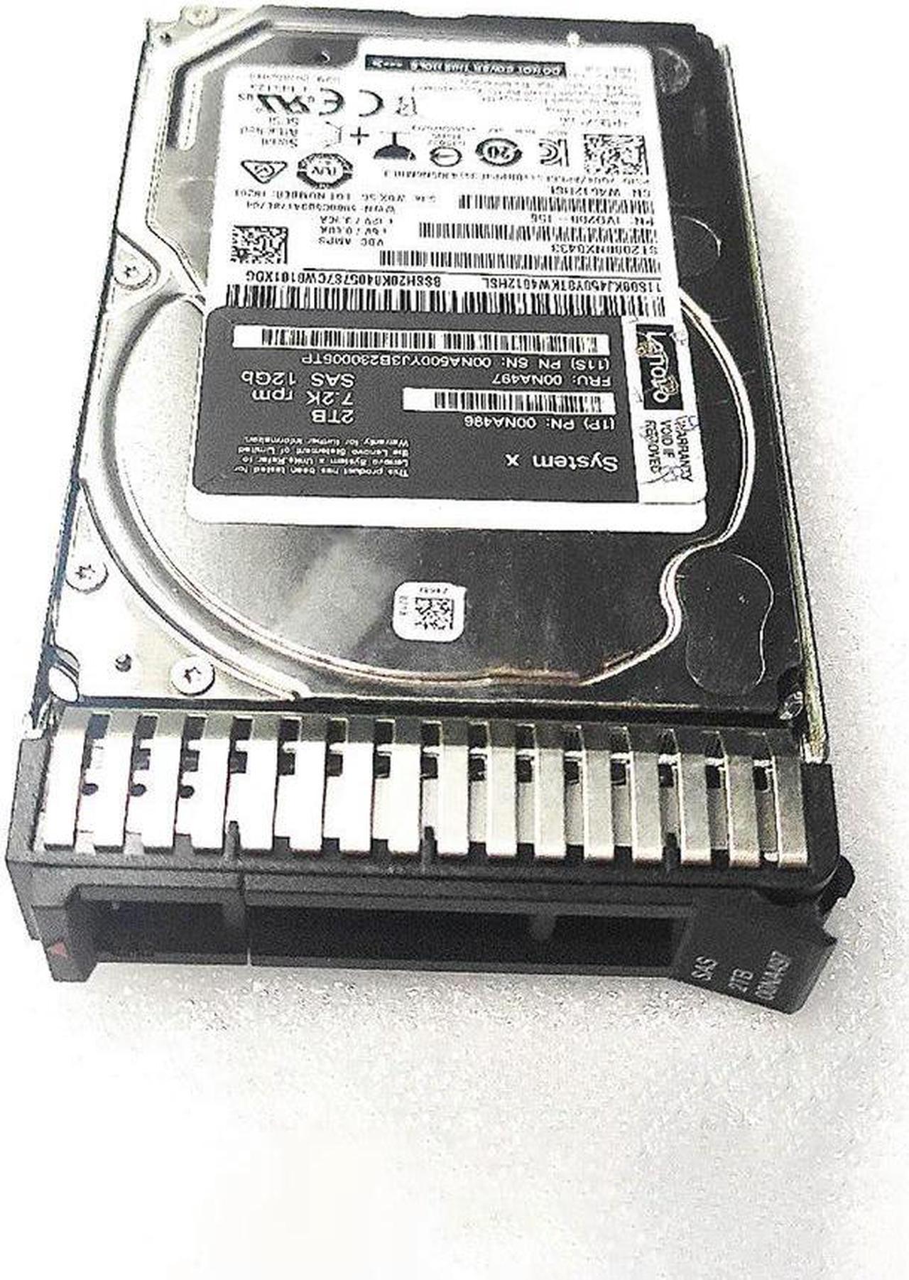 FOR HDD For Server X3650 M4 X3850 X5 00NA497 2TB 7.2K SAS 2.5 12G Hard Drive