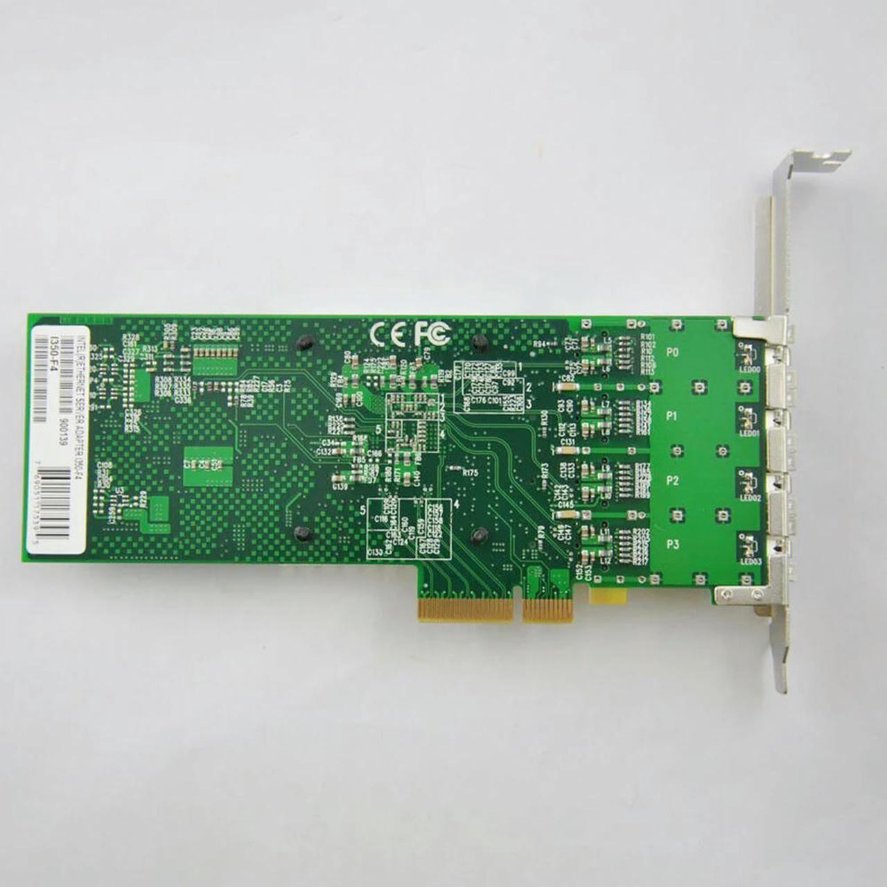 FOR I350-F4 4 SFP Port PCI-E X4 Gigabit Ethernet Fiber Optic lan network card