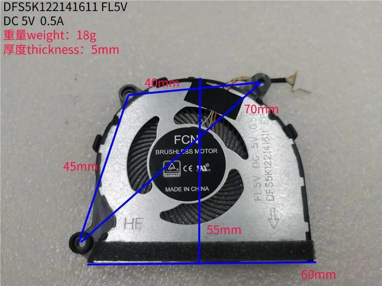 Main image of FOR FL5V DFS5K122141611 FAN FOR SE14 VJSE41C0511H VJSE41C0211H VJSE41C0111H VJSE41C0611T VJSE41C0311H VJSE41C0411T VJSE42G