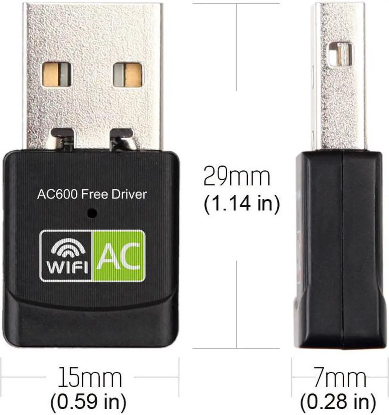 Alt view image 5 of 7 - USB Wireless Adapters Dual Band 2.4G/5G Mini Wi-Fi AC Wireless Network for Desktop Computer Support Windows XP Vista/7/8/8.1/10(USB WiFi 650Mbps)