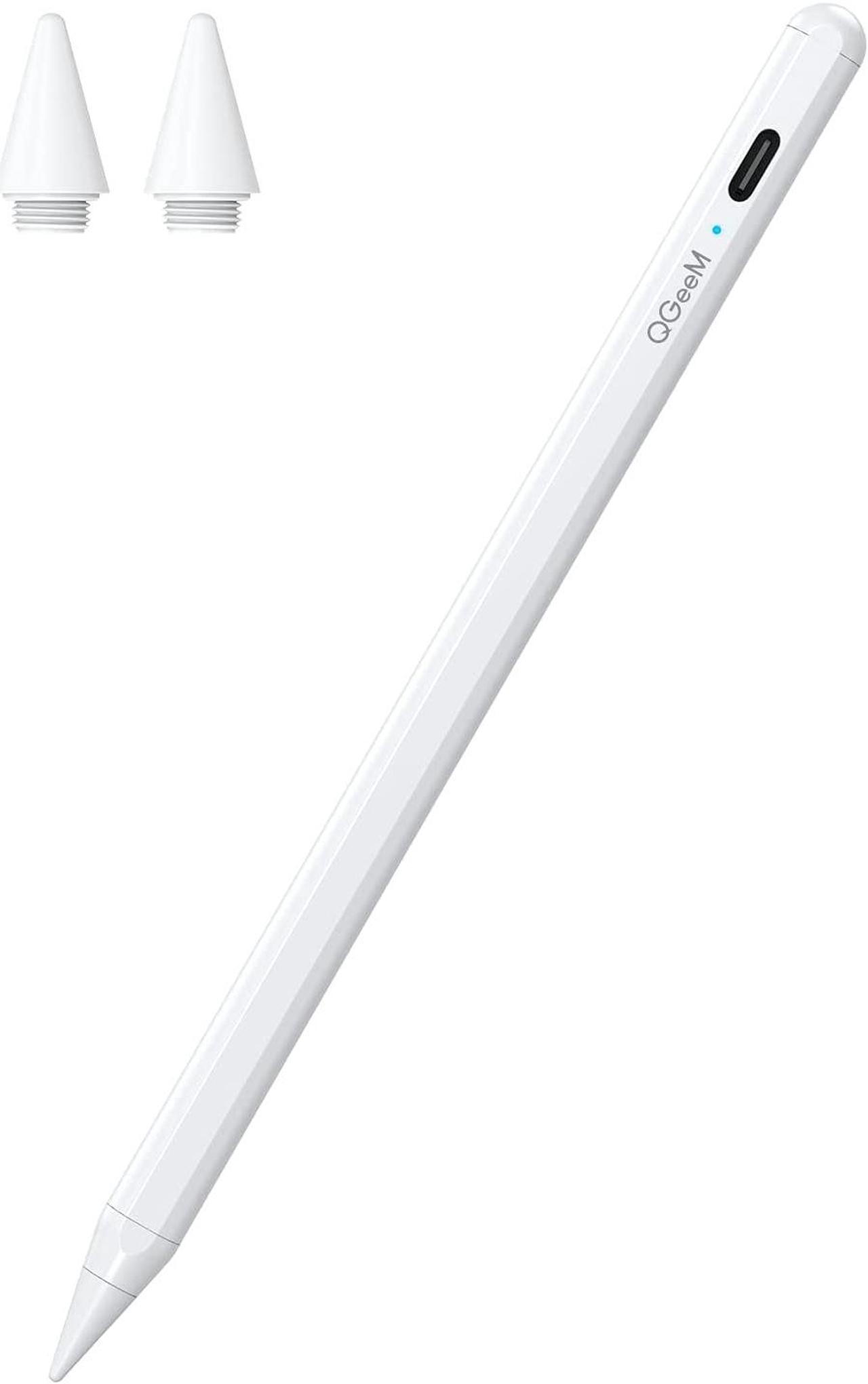Main image of Stylus Pen for iPad , QGeeM iPad Pencil with Palm Rejection Compatible with (2018-2021) Apple iPad Pro (11/12.9 Inch),iPad 6th/7th/8th Gen,iPad Mini 5th Gen,iPad Air 3rd/4th Gen ,Apple Pencil -White