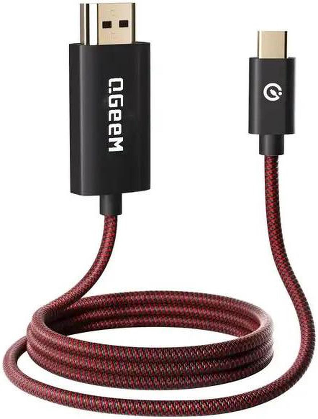 USB C to HDMI 8K60Hz Adapter Cable QGeeM UHD HDR High Speed 48Gbps Compatible with Thunderbolt 3/4 i15 Dell HP HDTV