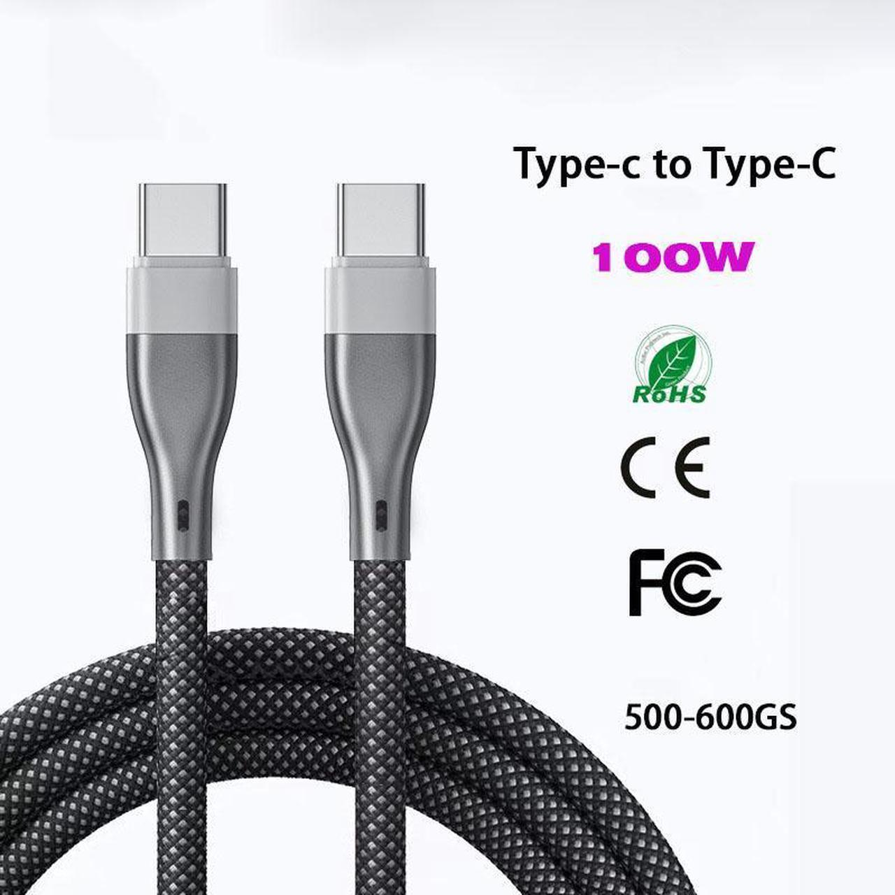 Magnetic USB C to C Charging Cable - 100W Fast Charger Cord, 3.3ft Nylon Braided for iPhone, iPad, MacBook, Samsung Galaxy