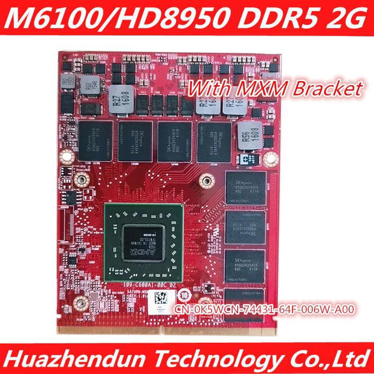 M6100 Video Graphics Card For Laptop  Precision M6800 M6700 M6600 Part  Number CN-0K5WCN DDR5 2G