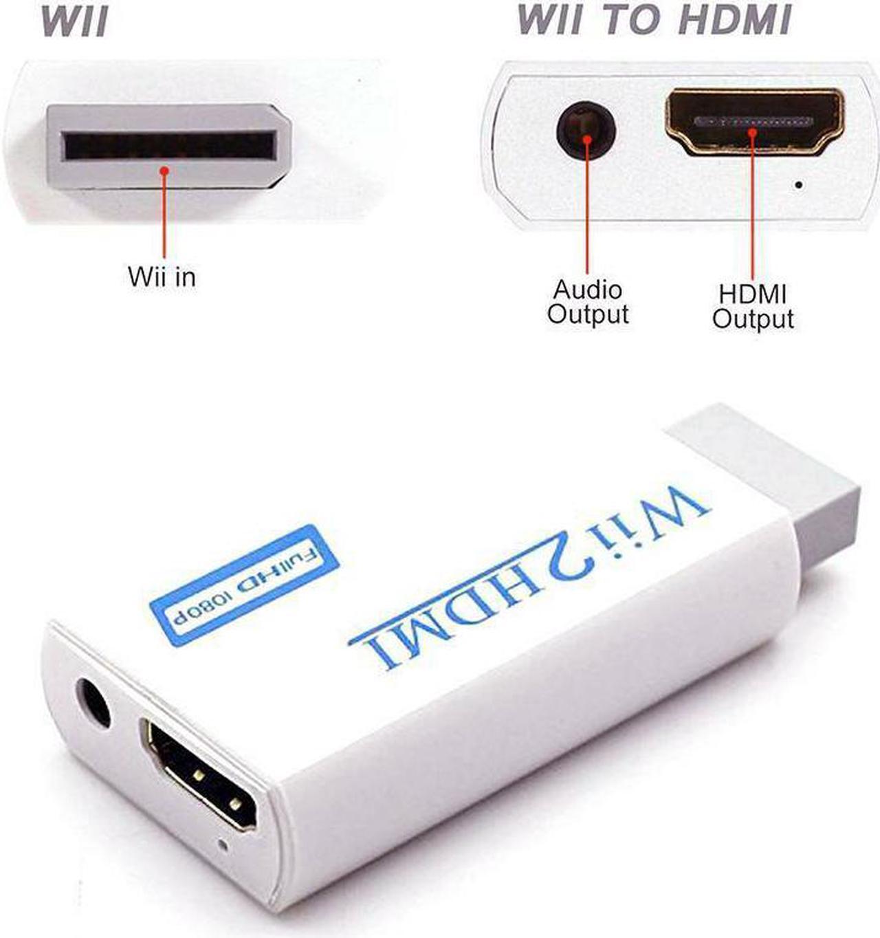 Alt view image 3 of 7 - Wii to hdmi WII2HDMI FULL HD 1080P CONVERTER ADAPTER ADAPTOR AUDIO SUPPORT Portable Wii to HDMI Wii2HDMI Full HD Converter Audio Output Adapter TV White