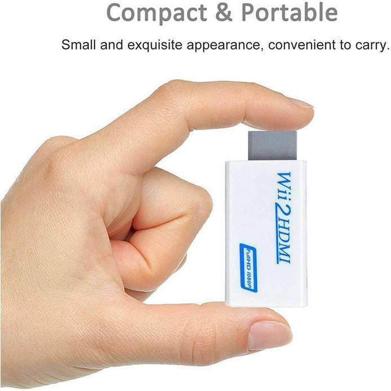 Alt view image 6 of 7 - Wii to hdmi WII2HDMI FULL HD 1080P CONVERTER ADAPTER ADAPTOR AUDIO SUPPORT Portable Wii to HDMI Wii2HDMI Full HD Converter Audio Output Adapter TV White