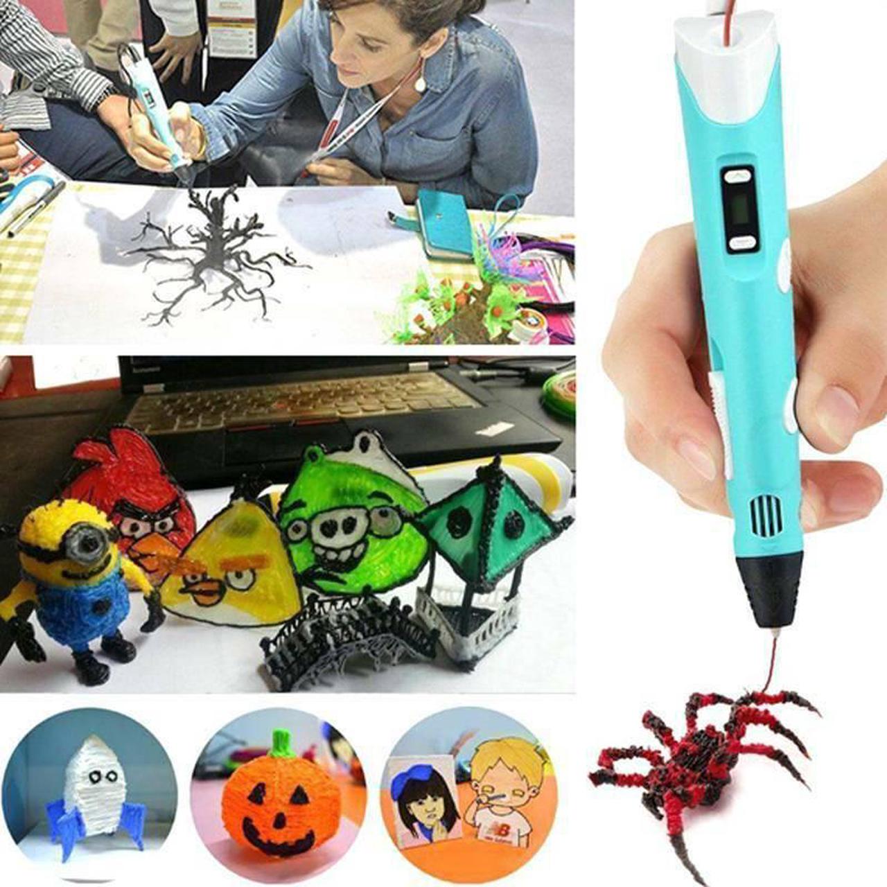 Alt view image 6 of 7 - 3D Printing pen DIY 3D Pen With ABS/PLA Filament Refills Arts 3D Drawing Pen Creative Gift For Kids Design Painting Drawing