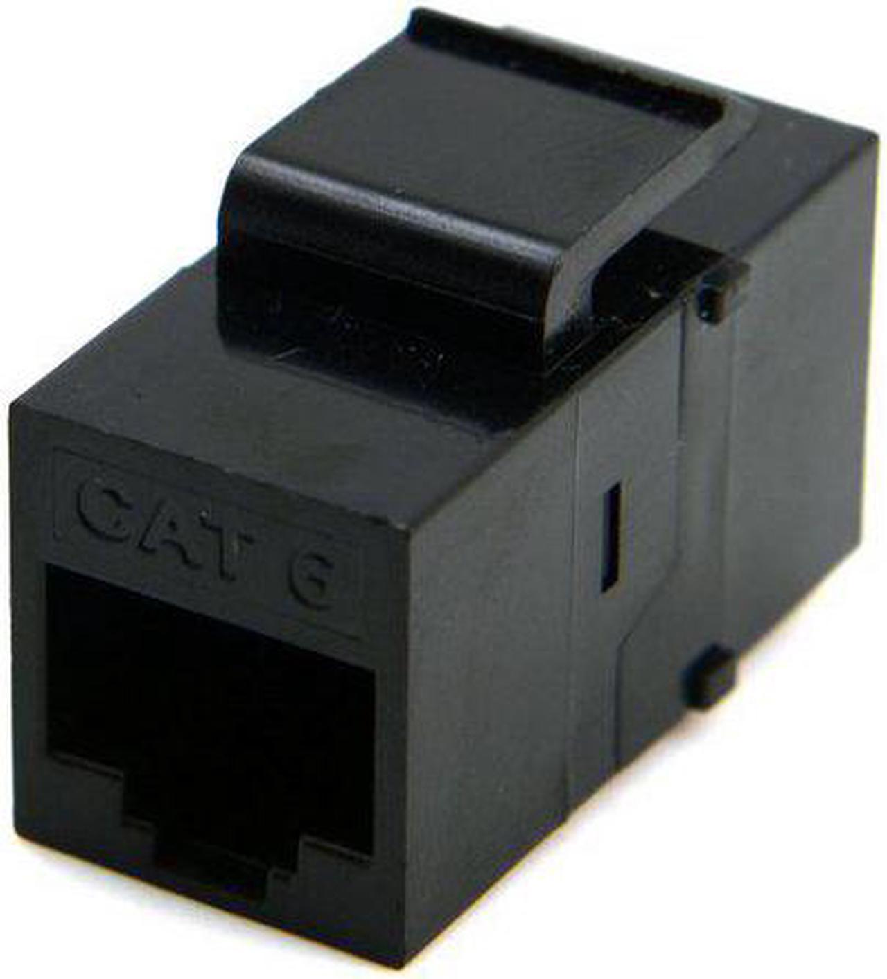 CYDZ UTP CAT6 Keystone Coupler RJ45 Female to Female UTP CAT6 Keystone inline Coupler Black