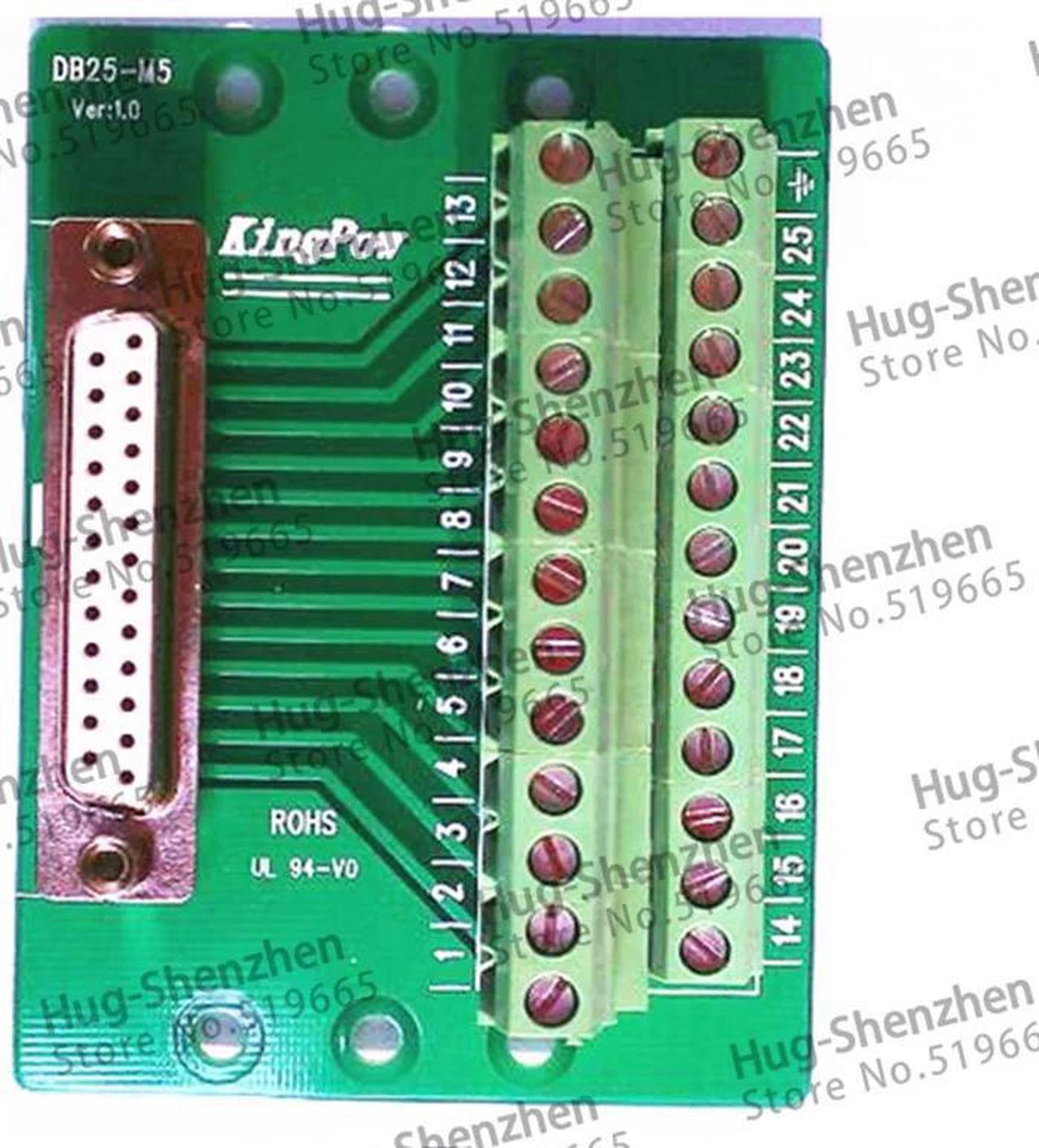 Alt view image 2 of 3 - DB25 to Terminal adapter plate DR25 Female terminal breakout board 180 degrees wholesale