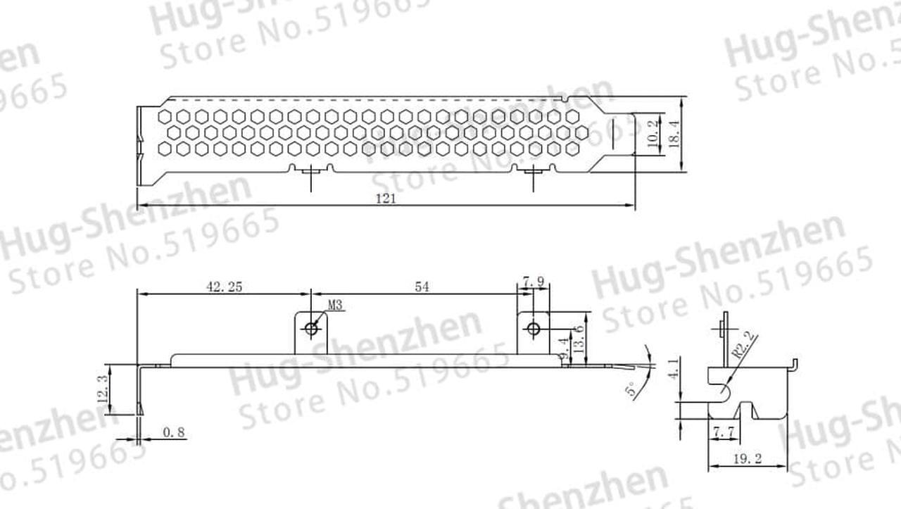 Alt view image 2 of 6 - Full Profile Bracket for LSI00344/9300-8i SAS3.0 12Gb/s 8 Ports SFF-8643 12Gb/s HBA 12CM with screw --1pcs/lot