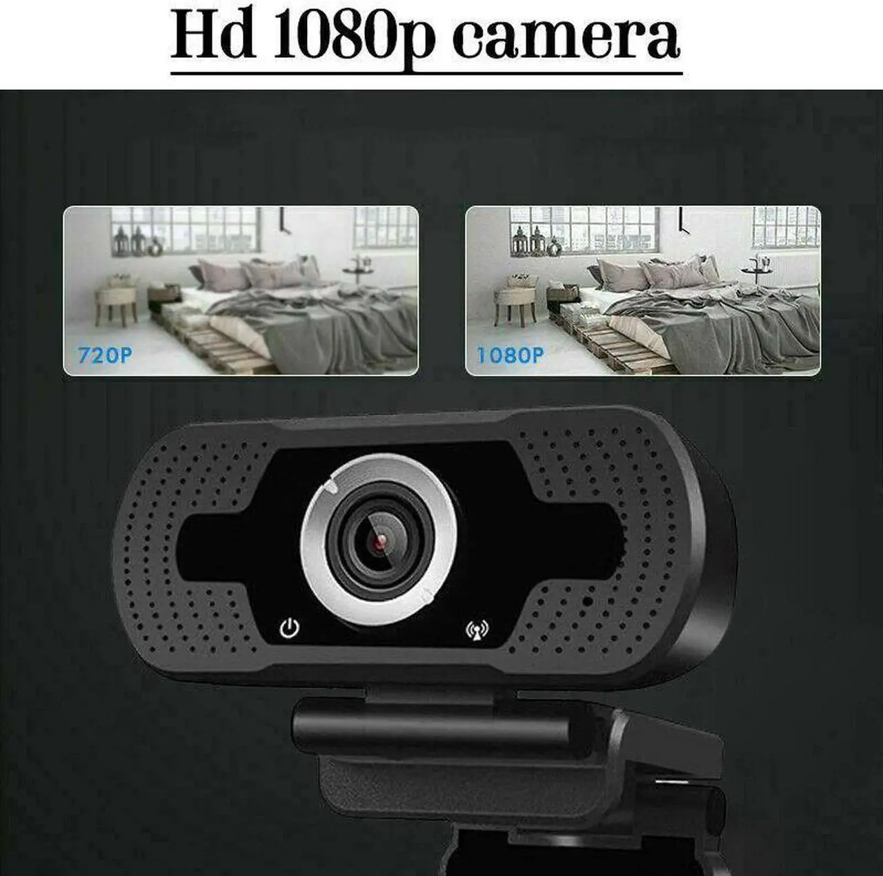 Alt view image 7 of 7 - 1080P HD Webcam Desktop Laptop Computer PC Camera Built in Microphone Clip-On Video Conferencing Video Calling Web Cam US