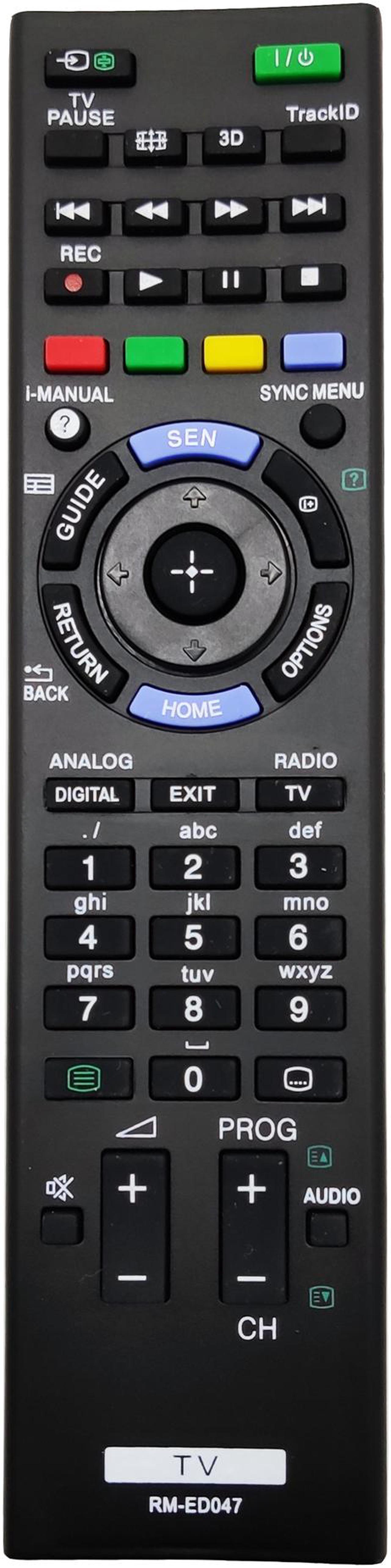 Leankle Remote Controller RM-ED047 for Sony TV KDL-46HX855/ 55HX750/ 55HX751/ 55HX753/ 55HX755/ 55HX75G/ 55HX850/ 55HX853/ 55HX855/ 55HX950/ 55HX953/ 55HX955/ 65HX950/ 65HX953/ 65HX955