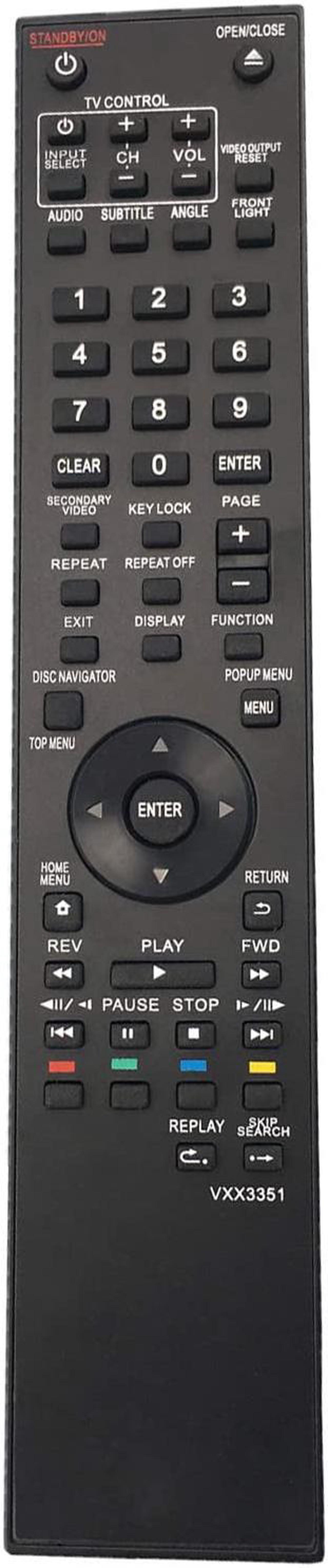 Leankle Remote Controller VXX3351 for Pioneer Blu-ray Disc Players BDP-120, BDP-121, BDP-31FD, BDP-330, BDP-33FD