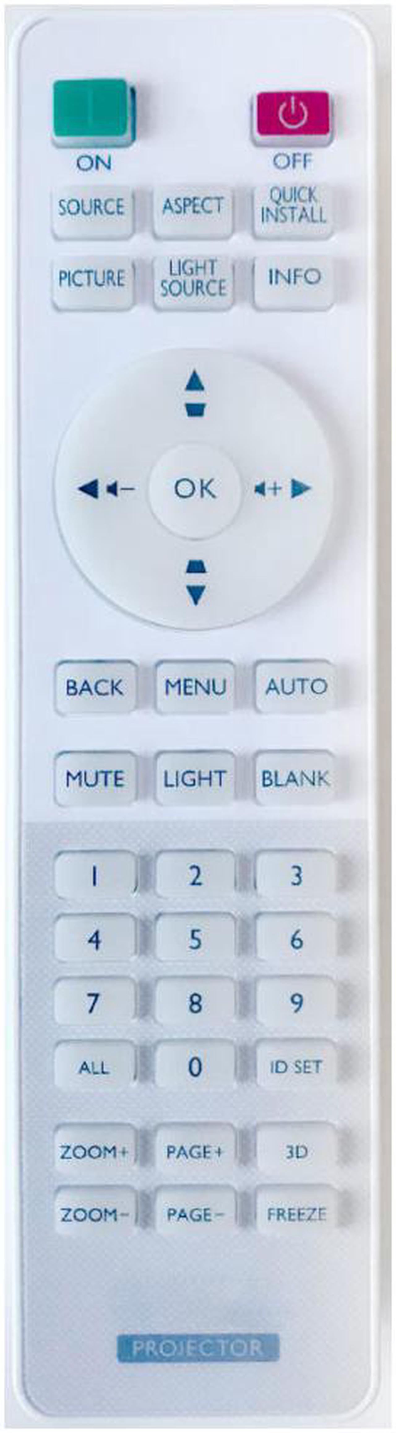 Leankle Remote Controller RCA011 for BenQ Projectors DW921, DX920, L6000, LK952, LK953ST, LK990, LU950, LU951, LU951ST, SU922+, SW921+, SX920+