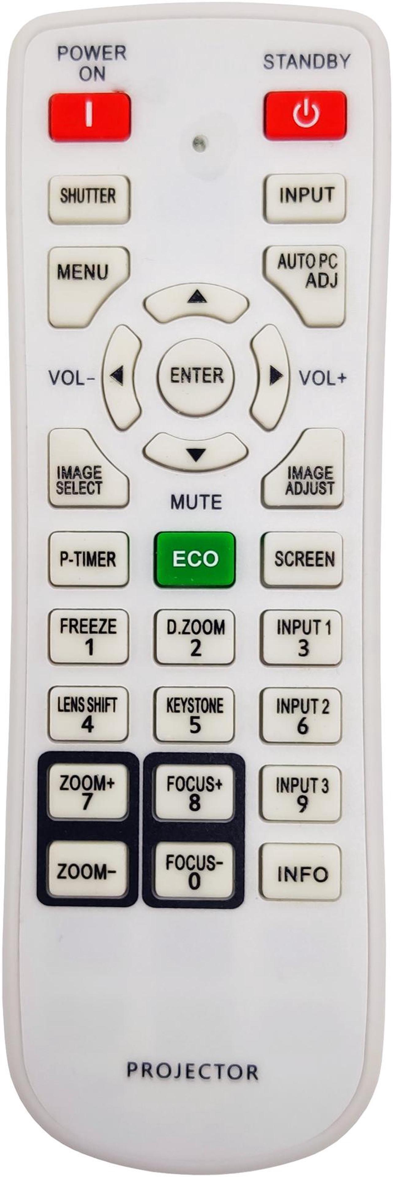 Leankle Remote Controller N2QAYA000039 for Panasonic Projectors PT-EW530U, PT-EW630U, PT-EX500U, PT-EX600U, PT-EZ570U