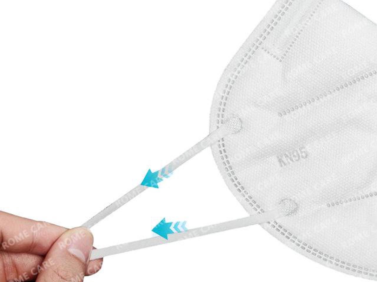 Alt view image 6 of 7 - 20 Pcs KN95 Mask Reusable, Anti-pm2.5 Antivirus 5-Layer Mask Face Mask Anti-fog Haze Dustproof Non-Woven Fabrics Mask