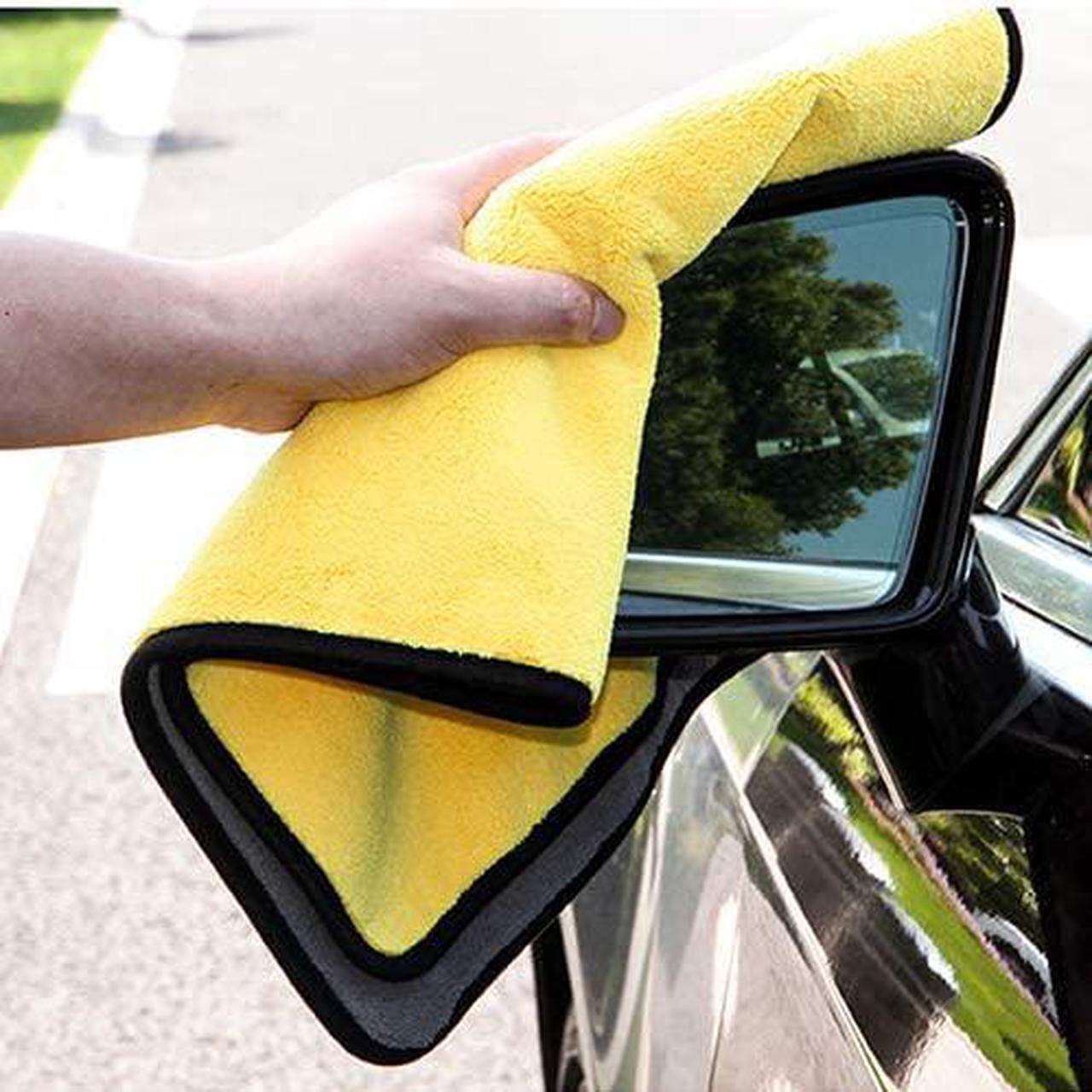 Alt view image 2 of 7 - ROME CARE 3 Pcs Extra Thick car Cleaning Rags - Super Absorbent Microfiber Towels for Cars/Detailing/Interior, Reusable-Microfiber Cleaning Cloth Dust Cloth, Lint Free Drying Towel Car Wash Towels
