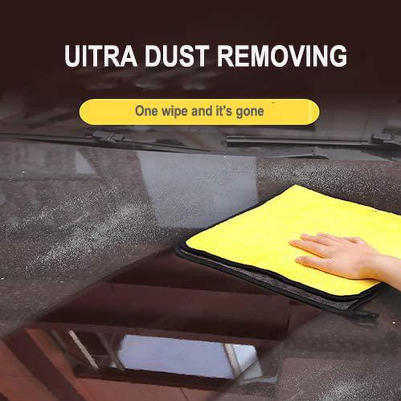 Alt view image 5 of 7 - ROME CARE 3 Pcs Extra Thick car Cleaning Rags - Super Absorbent Microfiber Towels for Cars/Detailing/Interior, Reusable-Microfiber Cleaning Cloth Dust Cloth, Lint Free Drying Towel Car Wash Towels