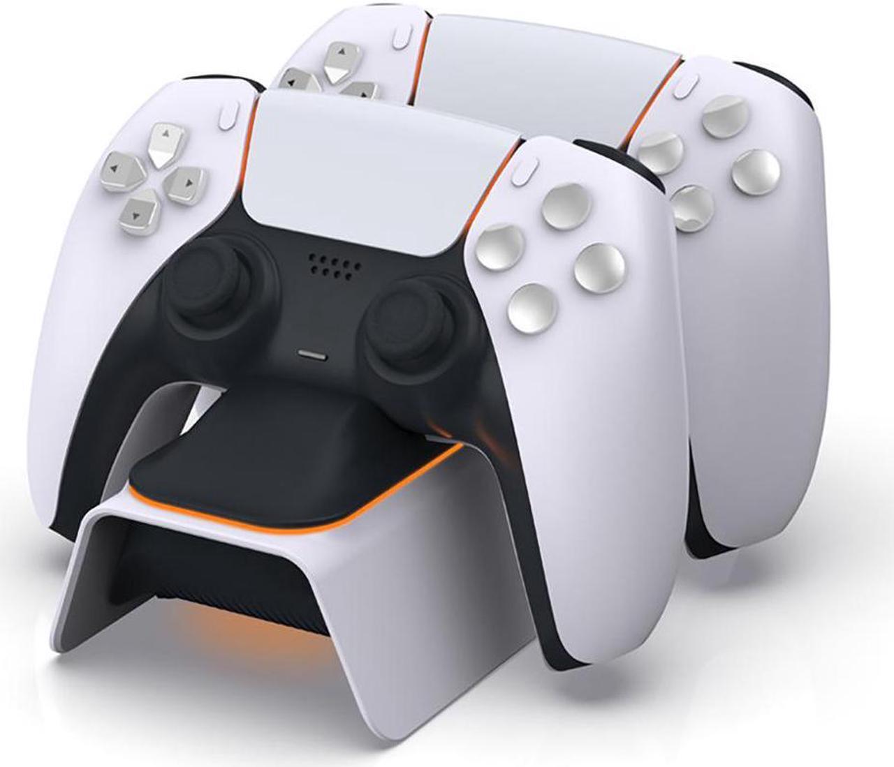 Alt view image 2 of 7 - ROME CARE PS5 Controller Charger, Fast Charging AC Adapter, Dualsense Charging Station Dock for Dual Playstation 5 Controllers with LED Indicator, White