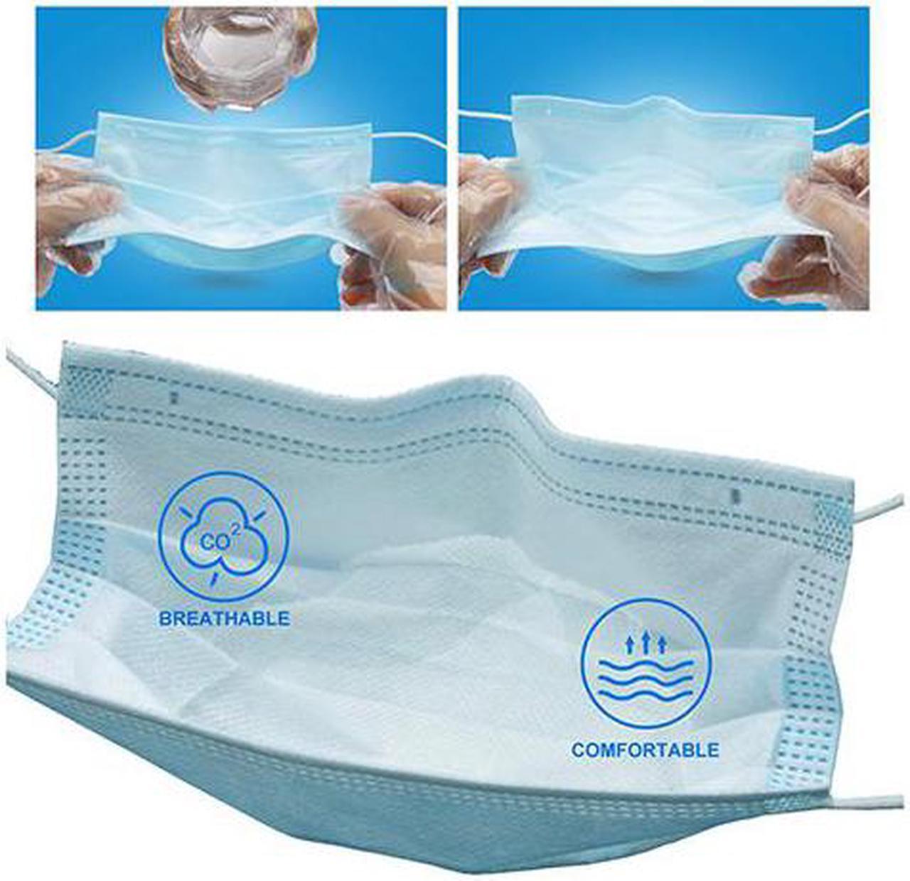 Alt view image 7 of 7 - ROME CARE 3 Layer Disposable Face Masks Made For Daily Use Protective Masks Blue 100pcs