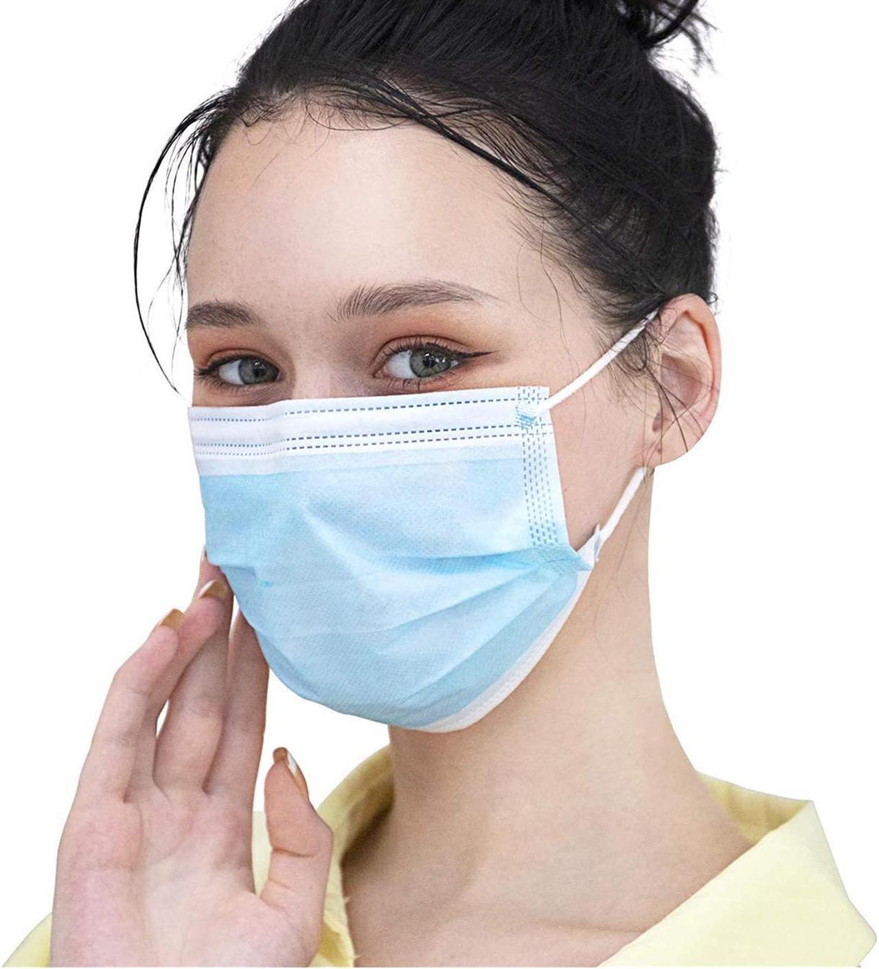 Alt view image 2 of 7 - ROME CARE 3 Layer Disposable Face Masks Made For Daily Use Protective Masks Blue 100pcs