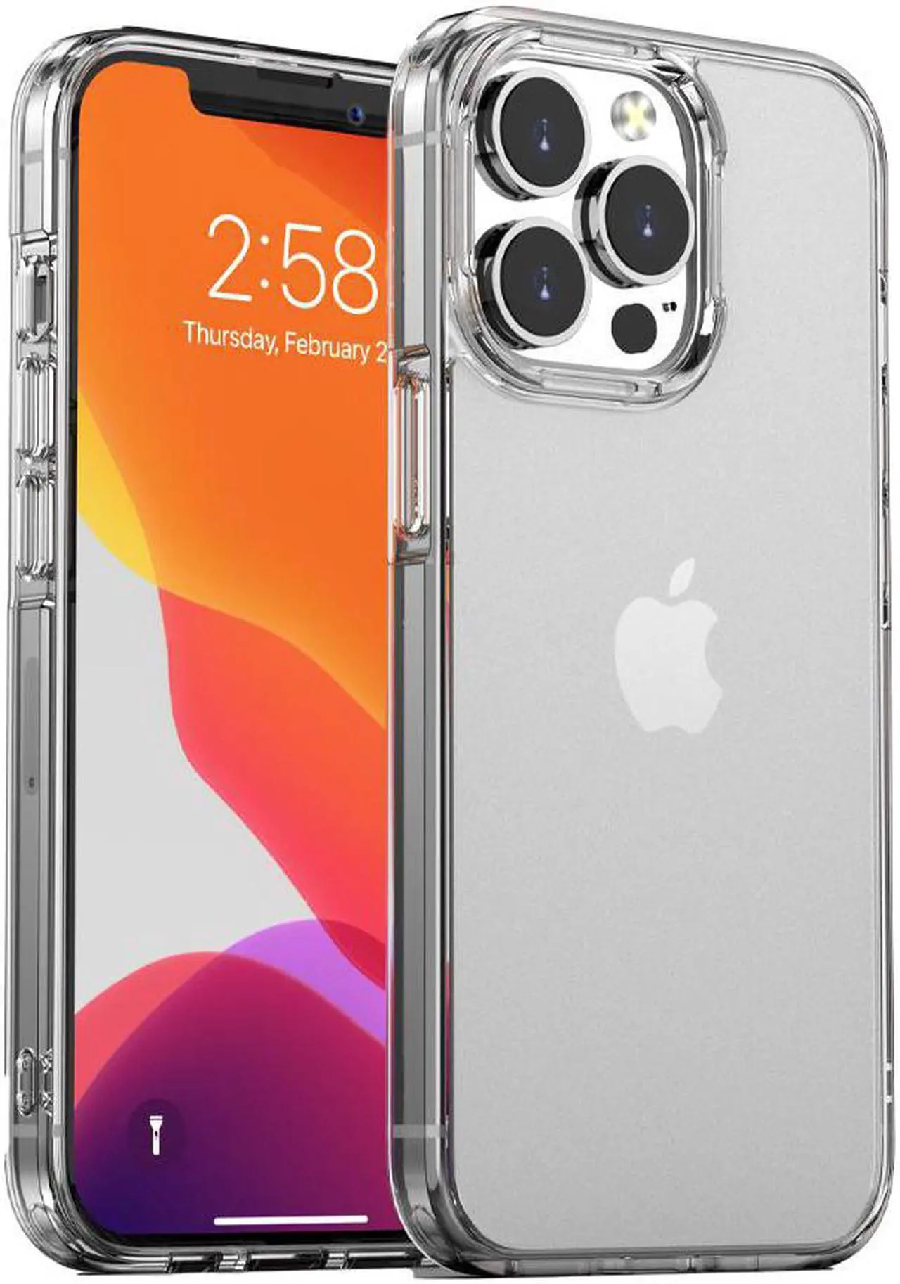 Main image of ROME CARE Hard Case For iPhone 13 Series, iPhone Drop-Proof Case, Clear Phone Case, Scratch-Proof Protective Case For iPhone 13 Series(White)
