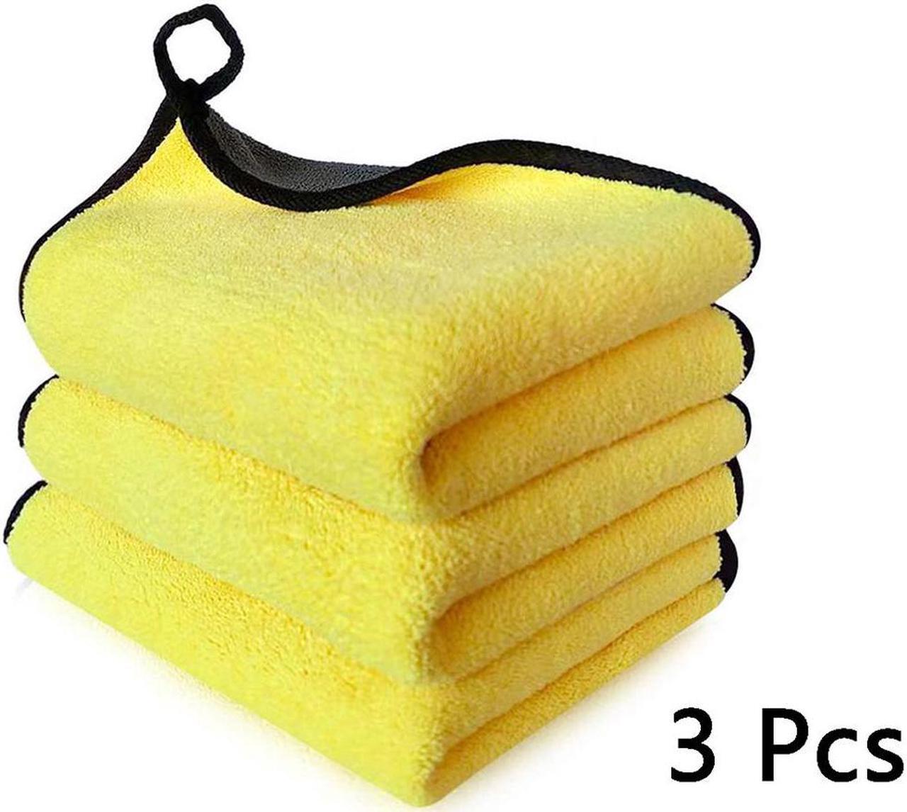 Main image of ROME CARE 3 Pcs Extra Thick car Cleaning Rags - Super Absorbent Microfiber Towels for Cars/Detailing/Interior, Reusable-Microfiber Cleaning Cloth Dust Cloth, Lint Free Drying Towel Car Wash Towels