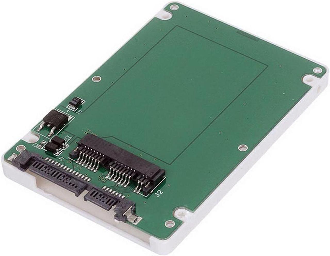 2.5" SATA 22pin 7+15 hard disk case Enclosure White 7mm height to 1.8" Micro SATA 16pin SSD