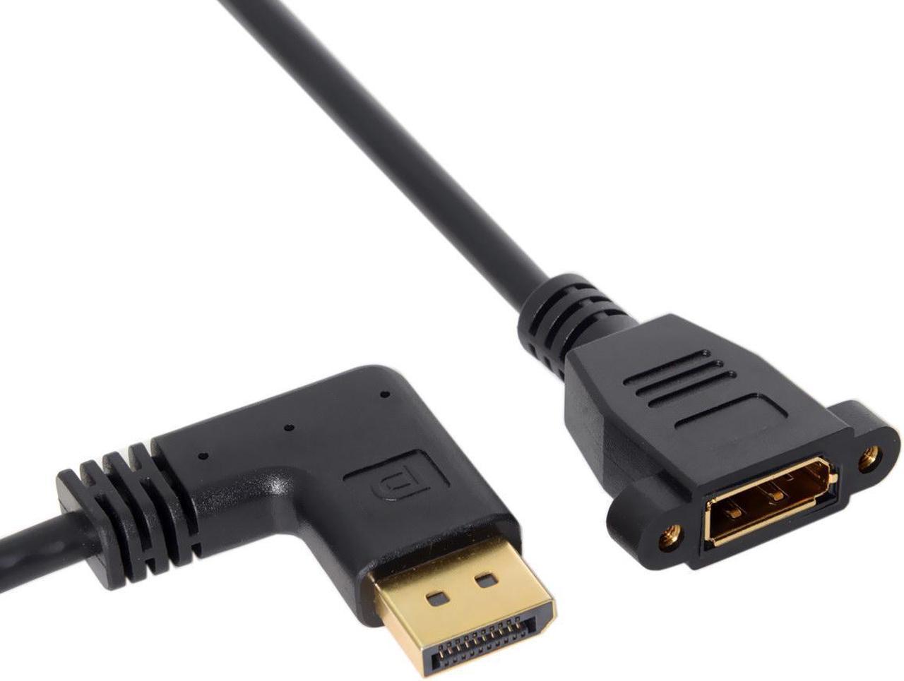 CYDZ  DisplayPort Display Port Male to Female 90 Degree Right Down Angled Extension Cable