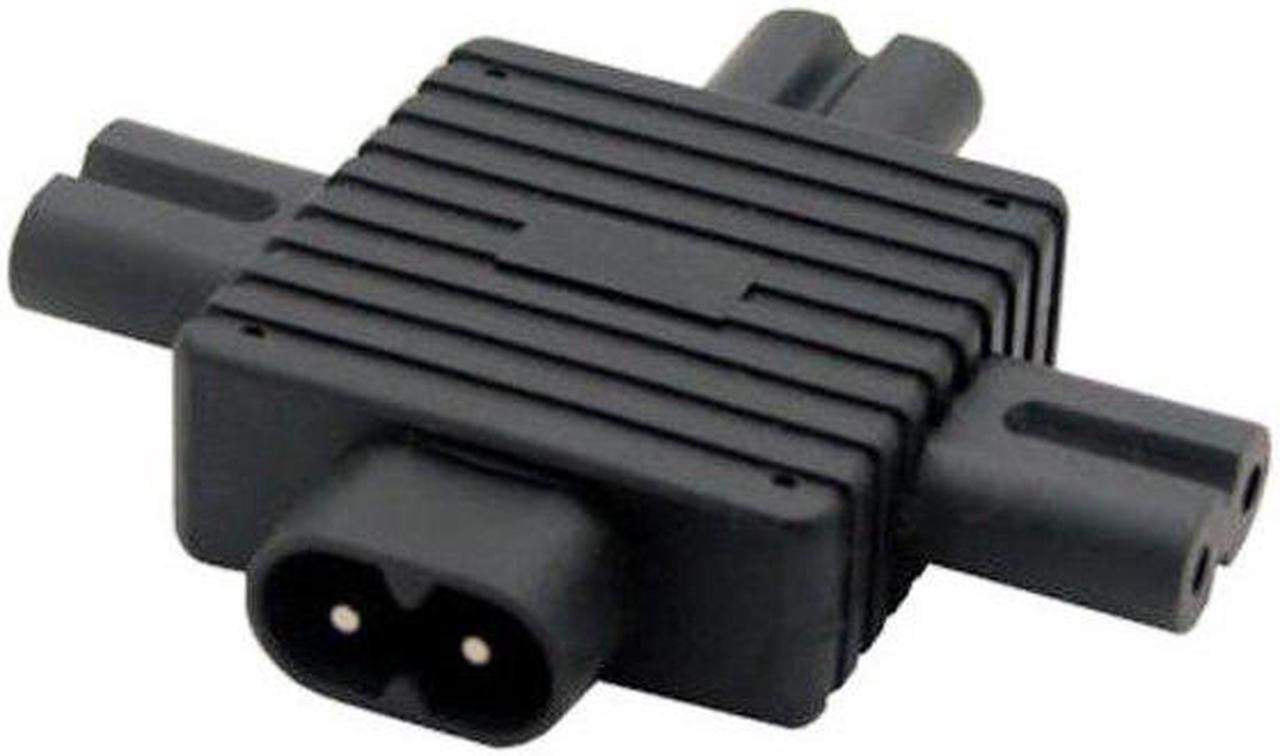 CYDZ IEC 320 Figure 8 C8 Male to 3X Female C7 Splitter Power Adapter for Power Supply 1 in 3 out