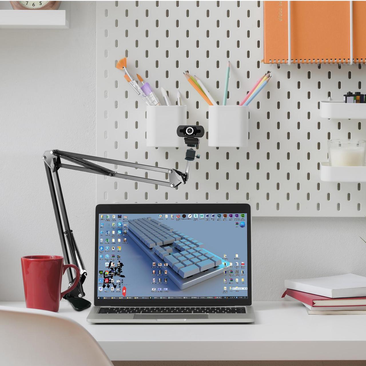 Alt view image 6 of 7 - Anivia Webcam Stand,Desk Mount Camera Arm Clamp Stand,Webcam Clamp Mount Suspension Scissor Tripod Stand Holder Camera arm for Webcam W8 W5 C922 C930e C930 C920 C615