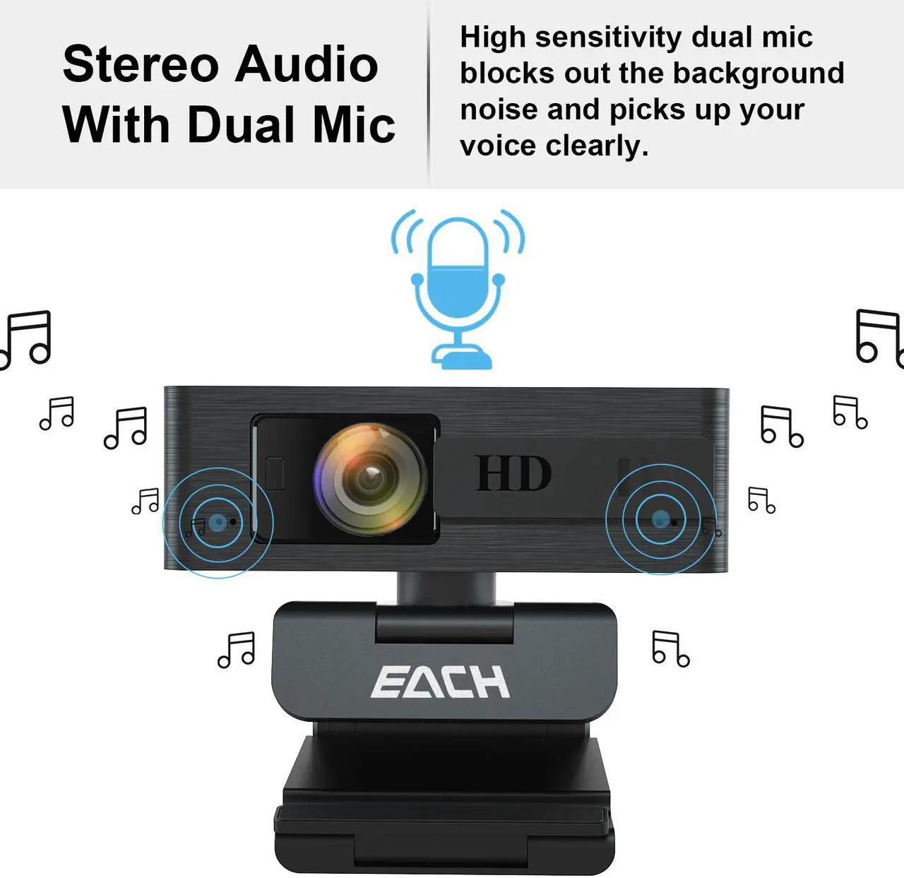Alt view image 3 of 7 - Autofocus Webcam, HD 1080P Webcam, CA603 USB Camera with Webcam Cover, USB Webcam