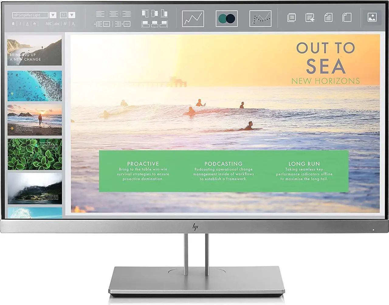 Alt view image 2 of 20 - HP EliteDisplay E233 23" FHD IPS w/LED Monitor - 16:9 - 5 ms - 1920 x 1080 - 250 Nit - 5,000,000:1 - HDMI, VGA, DisplayPort