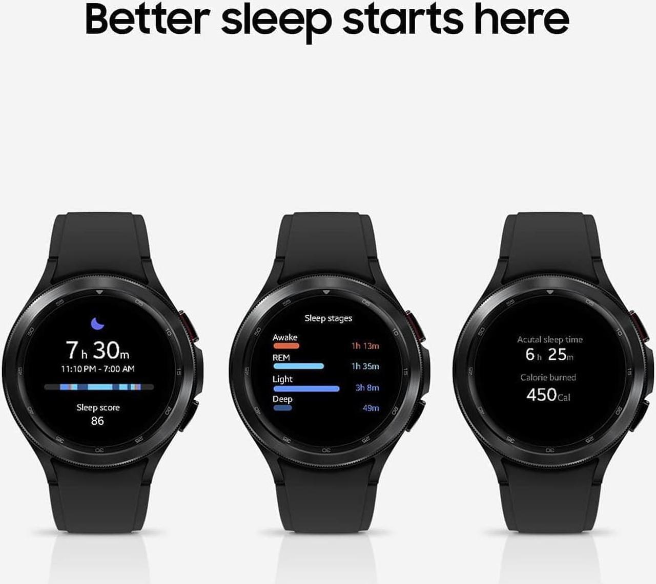 Alt view image 6 of 13 - Samsung Electronics SM-R895UZKAXAA Galaxy Watch 4 Classic Smartwatch Tracker for Fitness, Black